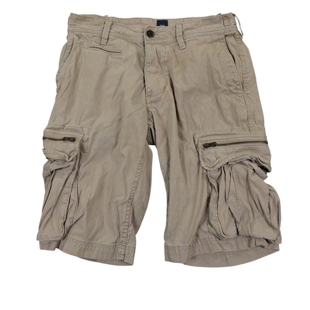 VTG Gap Cargo Shorts Men 30 Khaki Tan Streetwear Workwear Gorpcore Heavy Outdoor